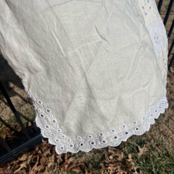 J Crew Bungalow Embroidered Linen Top NWT - Picture 6 of 8